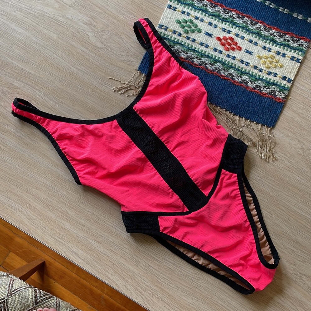 80s/90s Neon High-cut Swimsuit